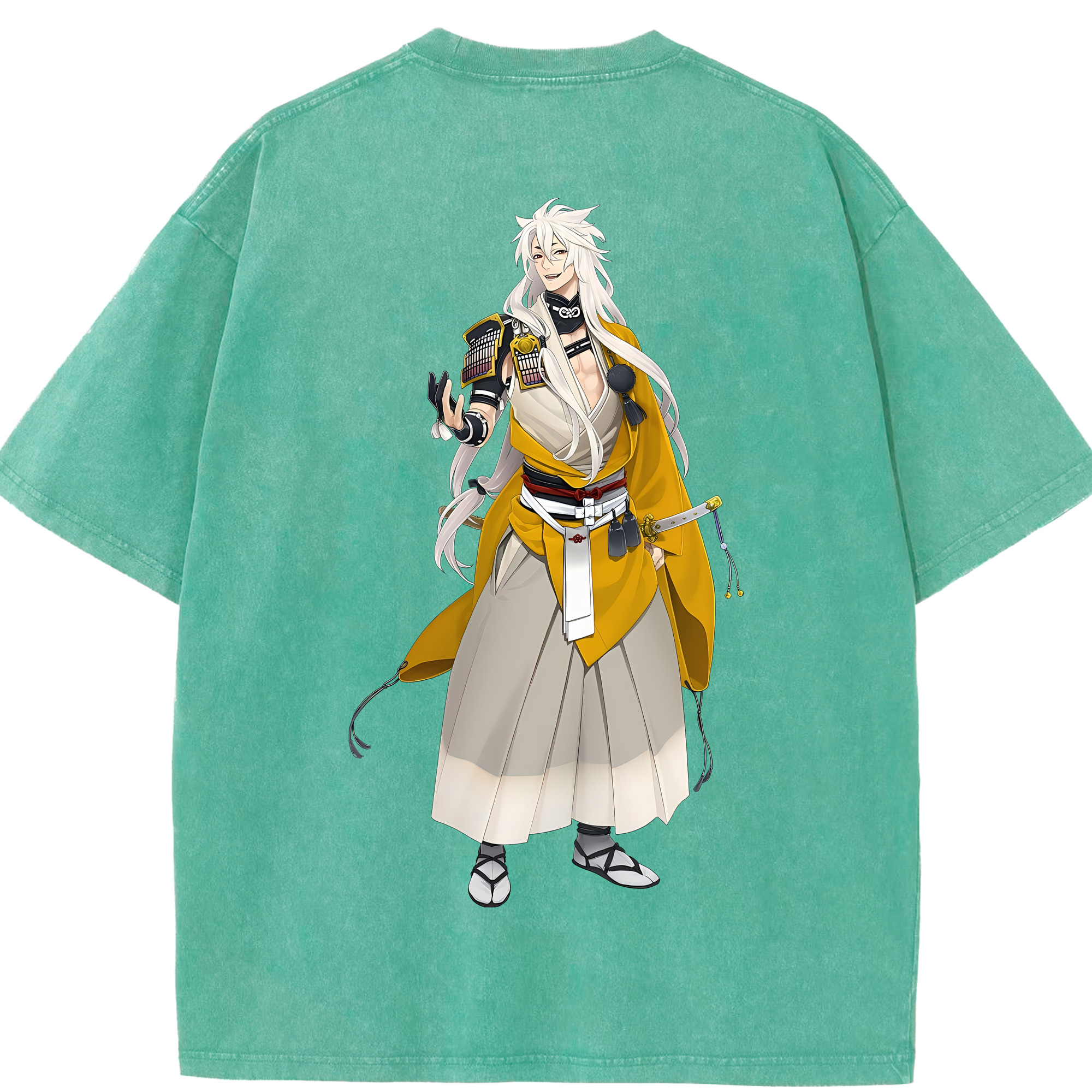 （画像用） 刀剣乱舞 Touken Ranbu 綿100% ヴィンテージ風 半袖Tシャツ（背面プリント）